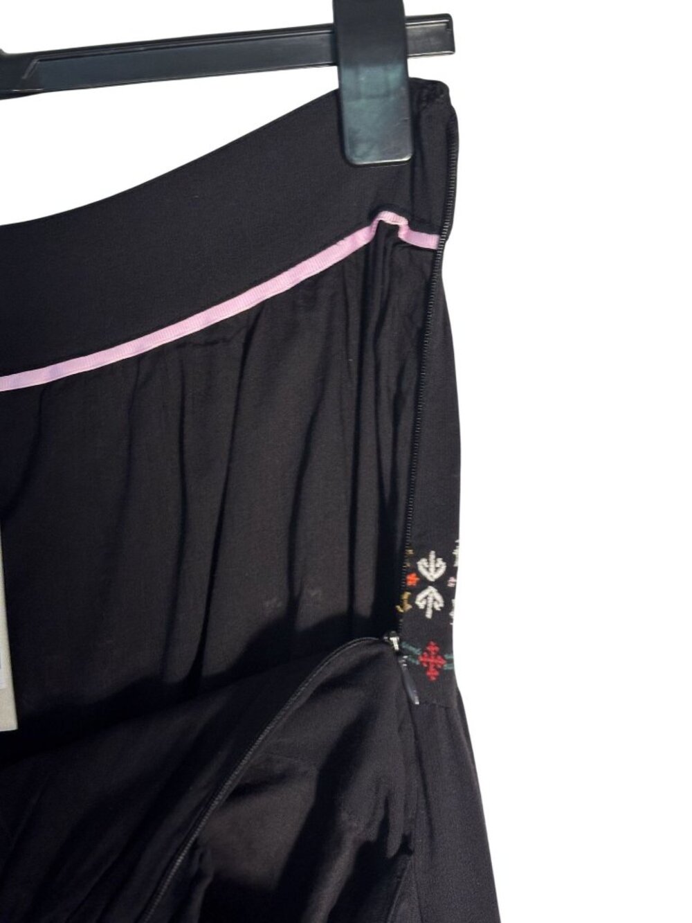 Boden Embroidered Tiered Design Viscose Cotton Polyester Blend Lined Boho Style - Picture 5 of 16